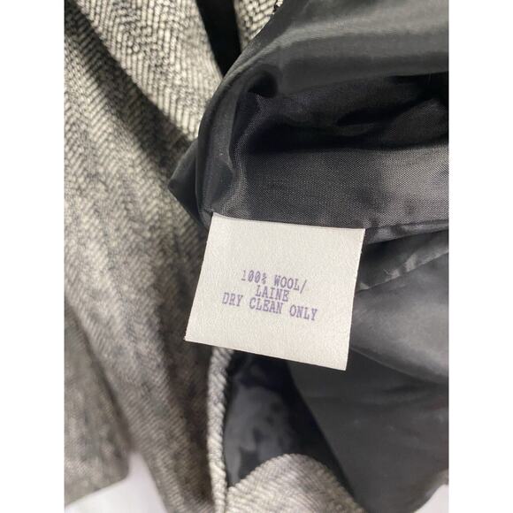Lafayette 148 New York 100% Wool Tweed Button Front Blazer White Size Petite 10 - Picture 4 of 4